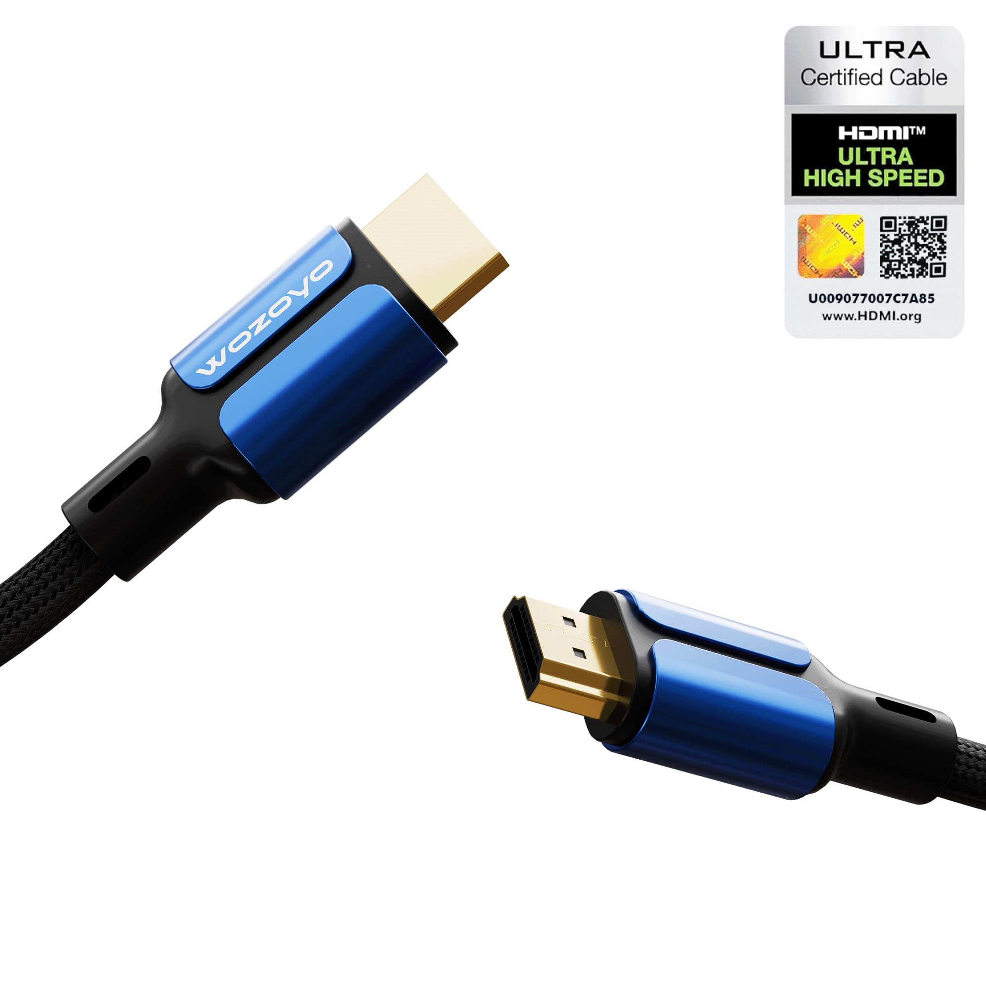 HDMI Cable V2.1 with Ethernet,Wozoyo 8k@60Hz,4K@120Hz UHD Resolution,3 Mtr braided, 48 Gbps transmission Ultra high Speed,HDR/HDR10/Dolby Vision,Dolby Atmos and DTS:X, Compatible with all HDMI Devices-image-49