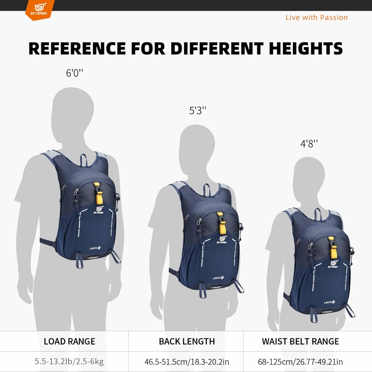 SKYSPER Small Hiking Backpack - 15L Travel Daypack Lightweight Bag Water Resistant Hiking Backpacks for Women Men - Image 2