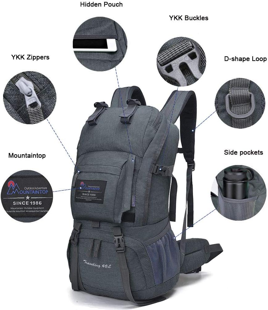 MOUNTAINTOP Hiking Backpack 40L Outdoor 