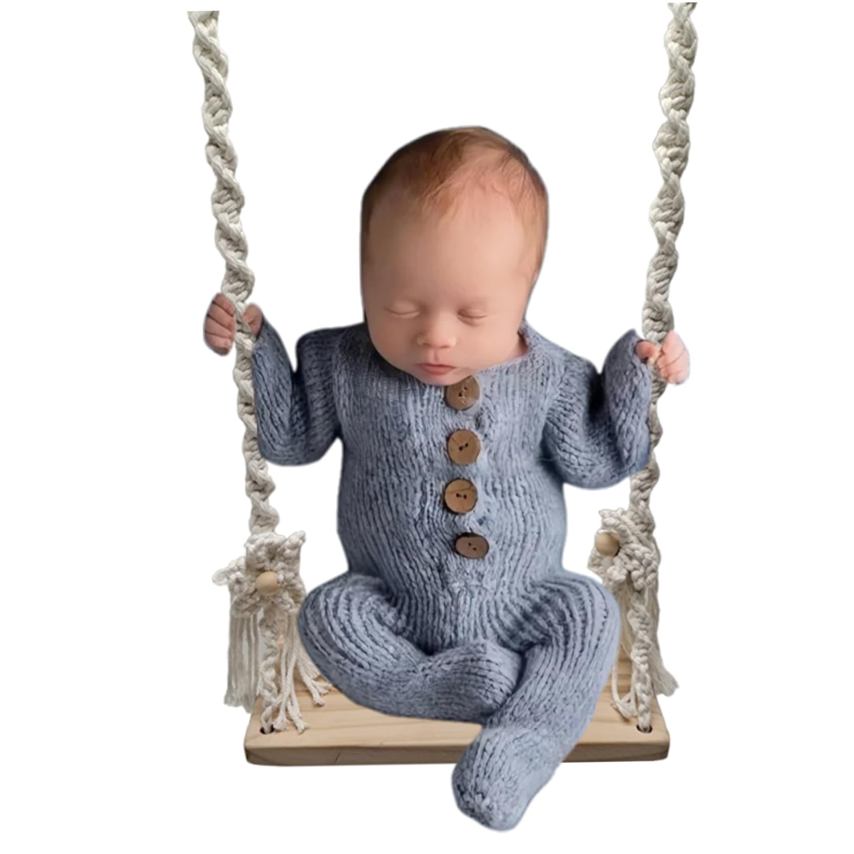 Newborn Photography Props, Wooden Newborn Swing Photo Prop, Swing Chair Photography Tool for Garden Indoor Photoshoot for Home Daily Use