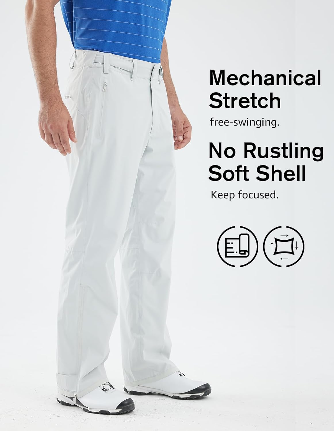 fit space Golf Climastorm Permanent Rain Pants Waterproof 20K Lightweight Performance Sporty Trousers - Image 5
