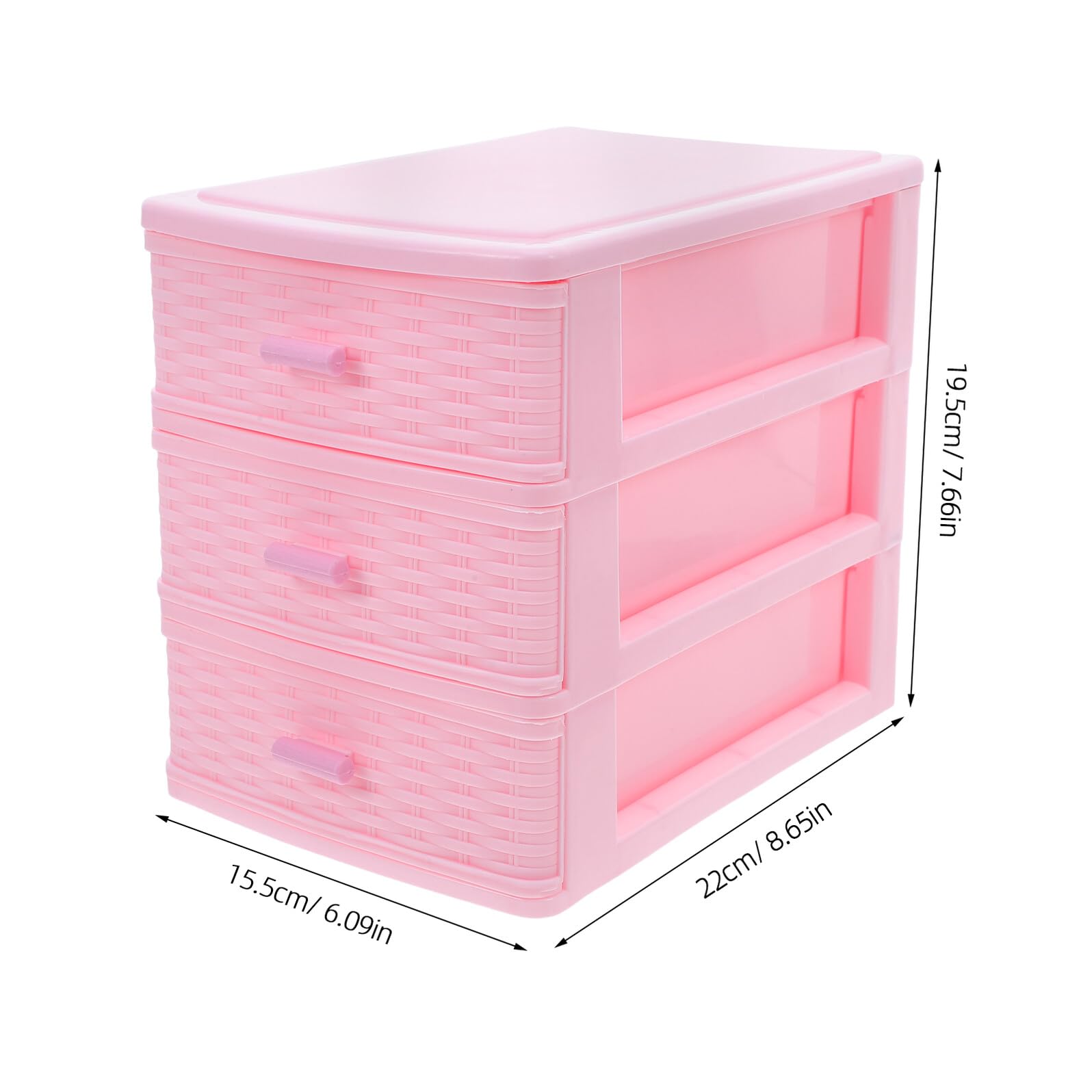 Homoyoyo Cassettiera da Scrivania Mini in Plastica Rosa a Cassetti | Organizzazione a Strati, Scomparti Interni Separati, per Cancelleria e Cosmetici in Dormitorio o Aula