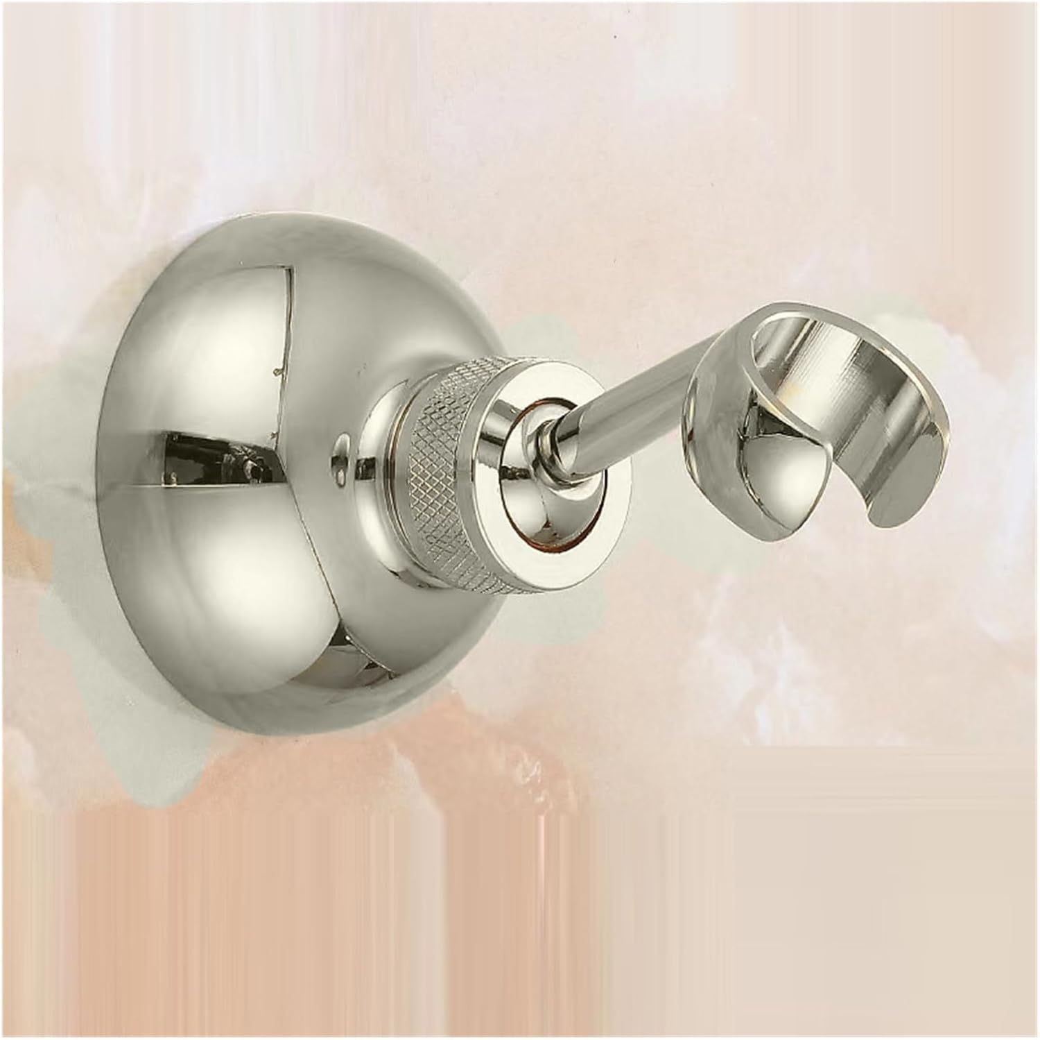 Solid Zinc Alloy Made Chrome Wall Mounted Hand Shower Holder Hook Pedestal Bracket in Wall Shower Accessories Bathroom Fitting(Chrome)