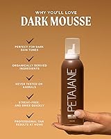 Vista 2 de Mousse de bronceado oscuro de 7 onzas, fabricada en los Estados Unidos, sin rayas, ligera, antiadherente, de rápida absorción, vegano, bronceador