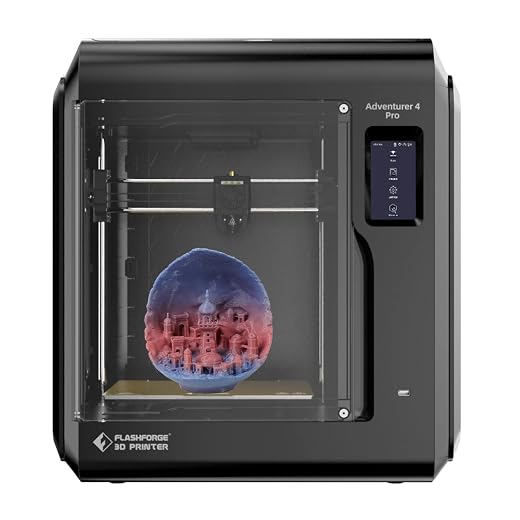 FLASHFORGE 3D Printer Adventurer 4 Pro with Auto Leveling, 300mm/s High Speed Printing, Upgraded Quick Detachable 265°C Hardened Nozzle, Perfect for Printing Carbon Fibre Filament