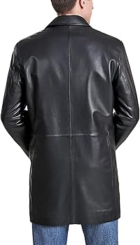 BGSD Men Peter New Zealand Lambskin Leather Car Coat (Also