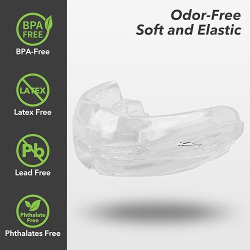 Miniatura 10 de Protector bucal deportivo para adultos jóvenes, protector bucal para frenillos, doble frenos, suave, no requiere hervir, fútbol, taekwondo, jujitsu