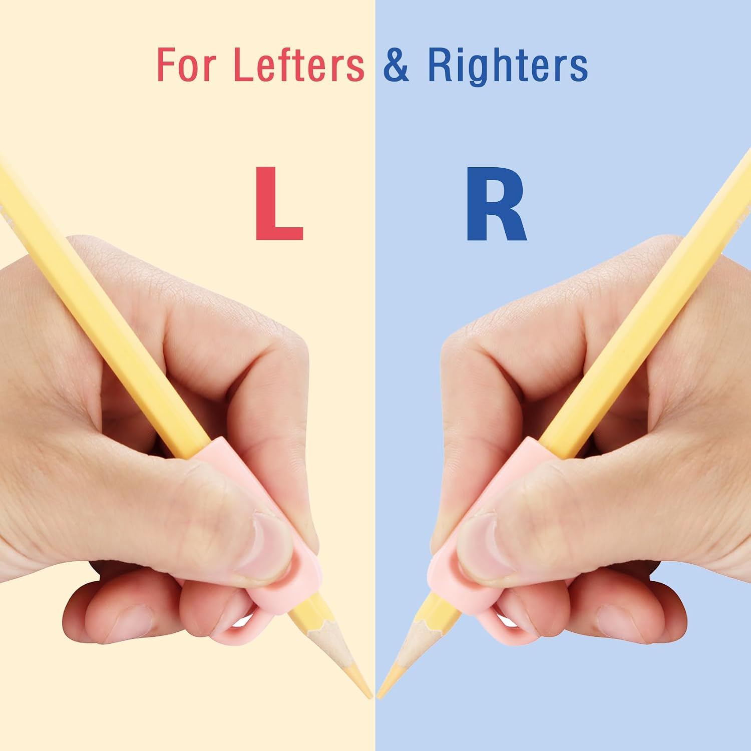 Pencil Holder with Finger Ring for Kids Writing, 20pcs 8 Colors image 4