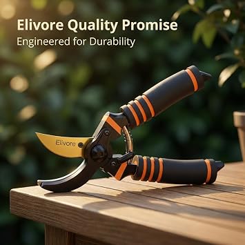 Garden Secateurs - Bypass Gardening Pruning Shears with Sharp SK5 Steel Blade, Garden Scissors for Branches, Roses, Flowers, Shrubs, Hedges & Indoor Plants Best Gardening Pruner