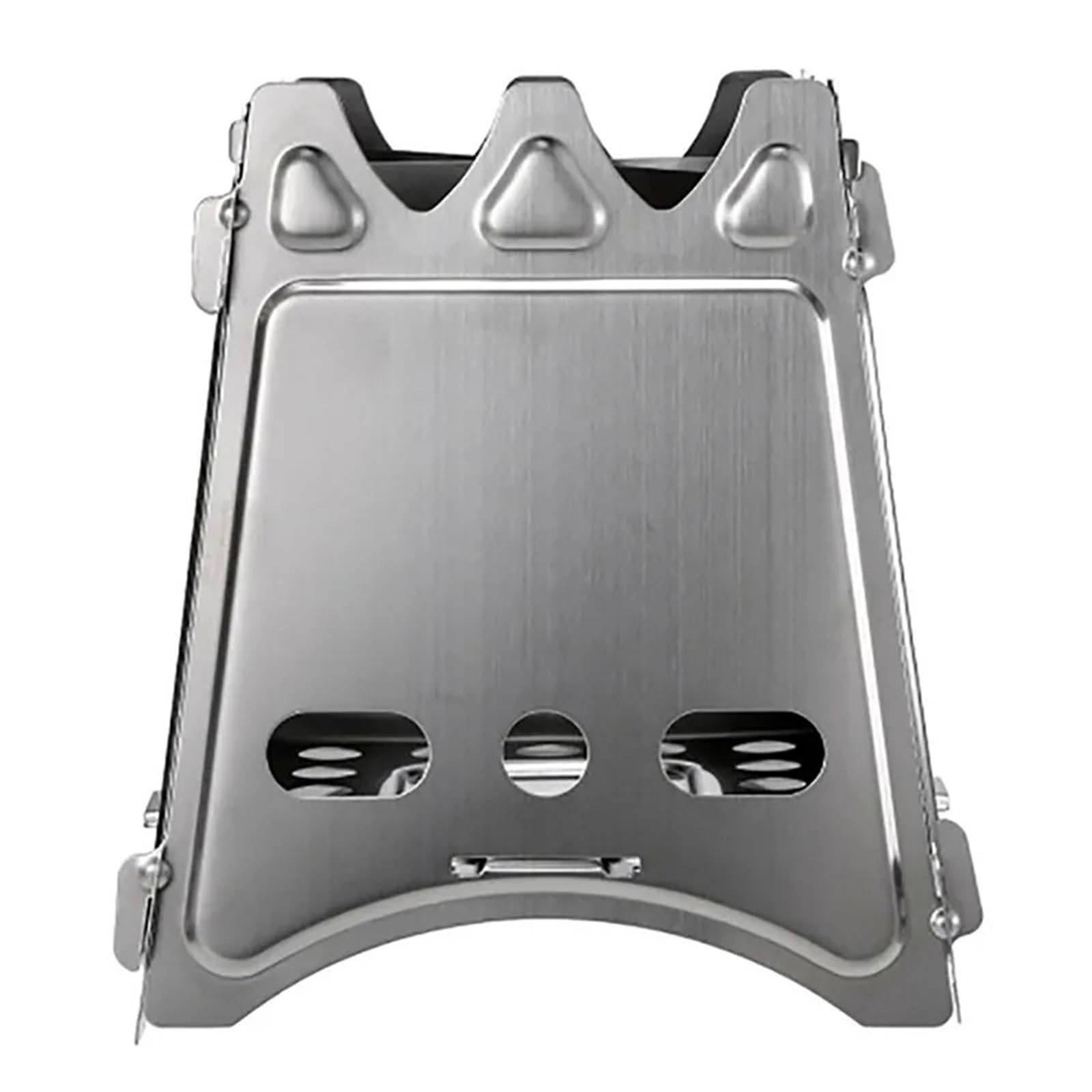 Portable Stove Rack Camping Firewood Stove Portable Stainless Steel Burning Lightweight Solidified Alcohol Stove Outdoor Camping Cooking BBQ Picnic(Large)