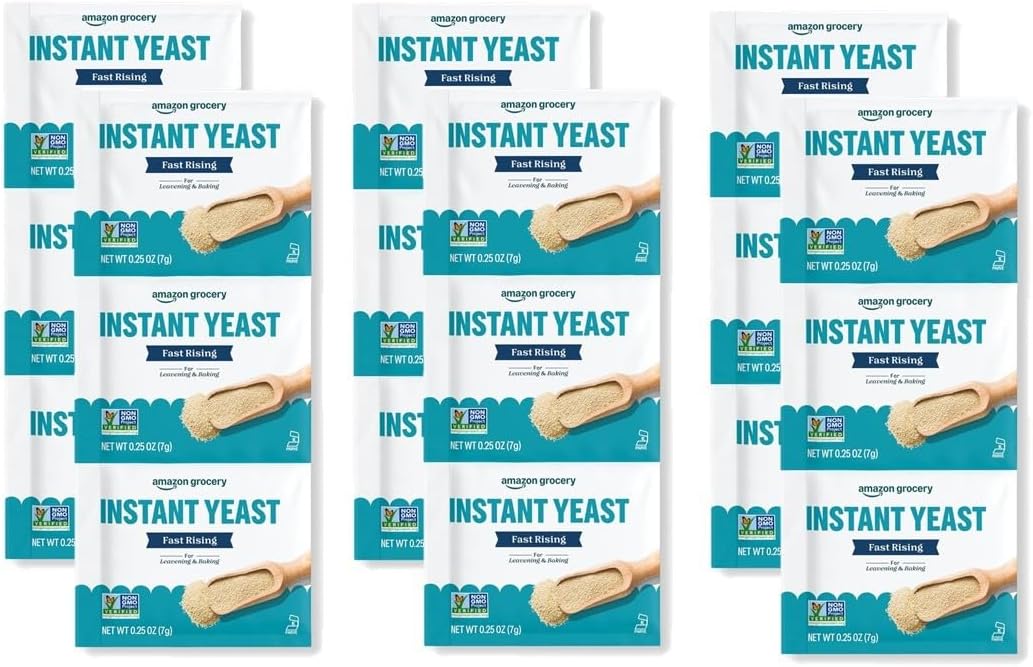 Amazon Fresh Brand, Fast Rise Yeast, .75 oz, (18 Pack)