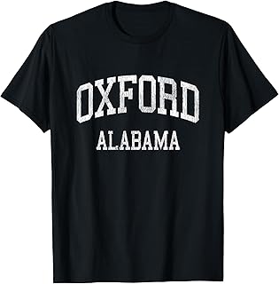 Oxford Alabama AL Vintage Athletic Sports Design T-Shirt