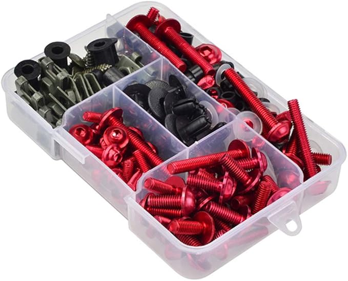 177-teiliges Motorrad Schrauben Set - Komplettsatz Für Verkleidung & Windschutzscheibe In Blau