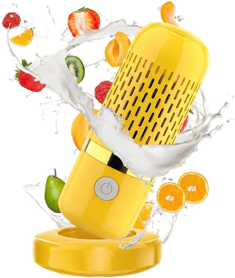 Produce Cleaner, Advanced Electrolysis Food Purifier, Wireless USB Fruit Vegetable Meat Seafood Cleaner, No Filter No Residue (Yellow)