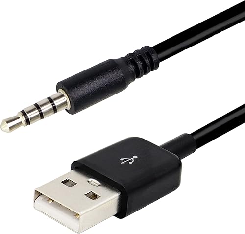 Miniatura 7 de YACSEJAO Cable USB a conector de audio en espiral de 0.138 in, cable adaptador AUX macho a USB 2.0 para reproductores de MP3, auriculares