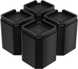 Möbelerhöhung 5cm, 8 Stück Höhenverstellbar Betterhöhung,Betterhöher Schwerlast Stuhlerhöhungen,Tischerhöher für Bett, Couches, Tische, Sofa, Schreibtische Heavy Duty Unterstützung bis907kg