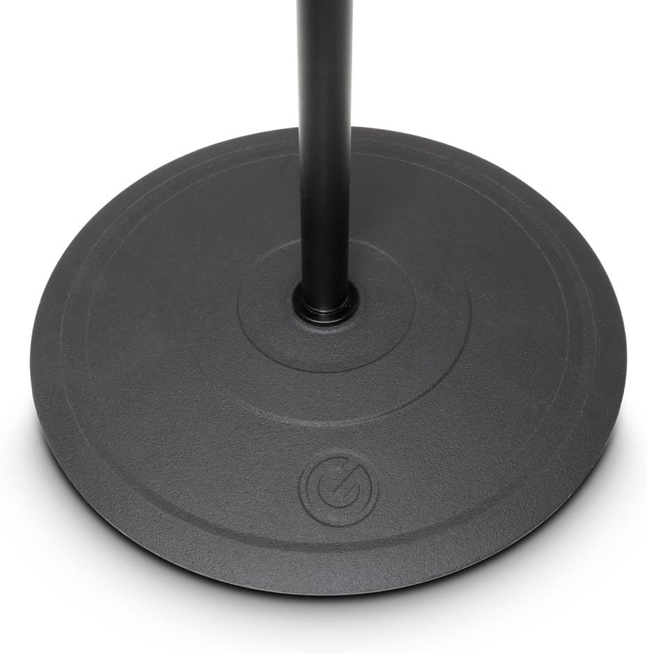 Gravity MS 2222 B Short Microphone Stand with Round Base and 2-Point Adjustment Telescoping Boom (GMS2222B)