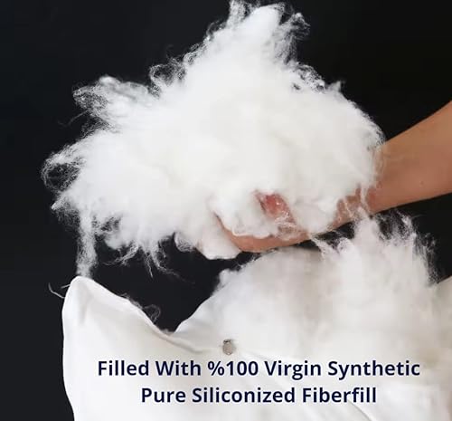 Miniatura 6 de MoonRest Funda de almohada decorativa de poliéster 100% algodón 100% puro relleno de fibra sintética virgen 100% pura, forma de relleno para sofá,