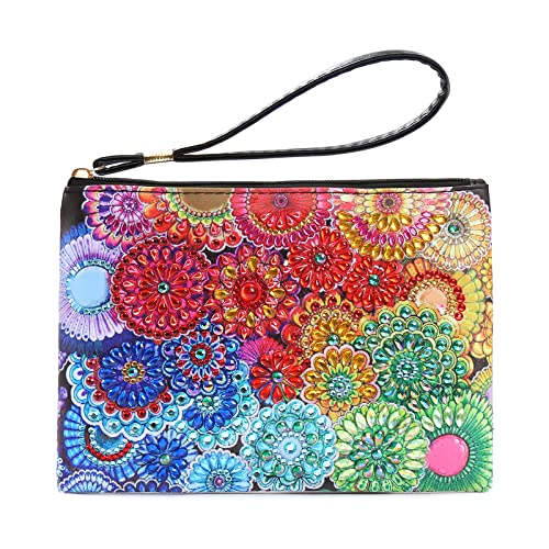 Mandala Diamond Painting Clutch Purses,5D DIY Rhinestone Cross Stitch Cross-Body ...