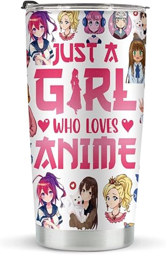 KDXPBZ - Regalos de anime para mujeres, vasos de acero inoxidable, 20 onzas, regalos de cumpleaños Kawaii para amantes del anime