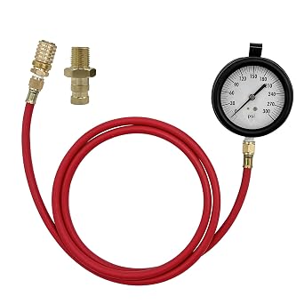 TU-32-20, Compuchek Diesel Fuel Pressure Test Gauge with Compucheck, 0-300 PSI, Fuel Pressure Gauge Tester Compatible with Cummins Diesel Engines and Other Diesel Engines, for Road Testing