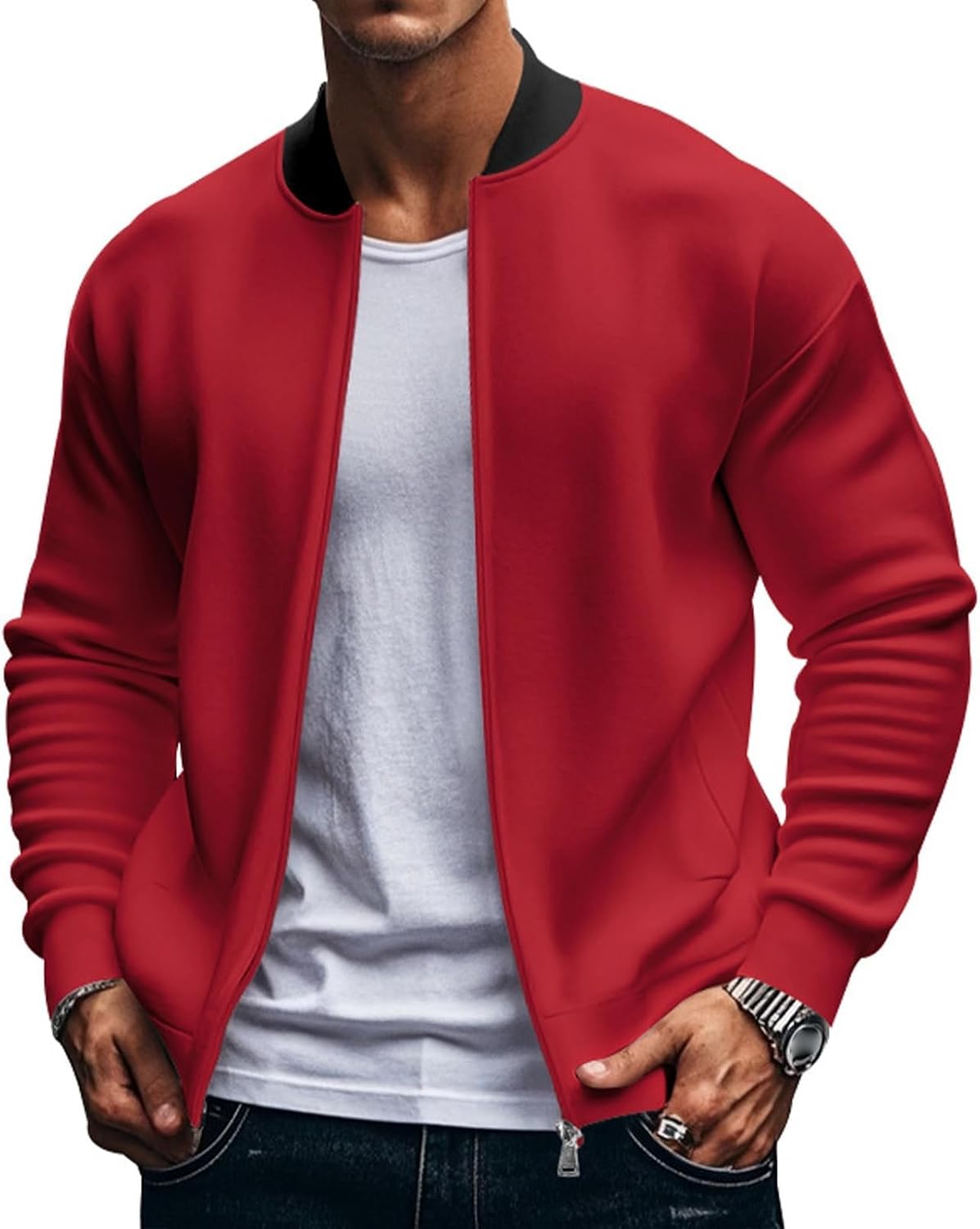 Winter Jacket Men 2025 Lightweight Sweatshirt Big and Tall Long Sleeve Warm Thermal Mens Fashion Cloth