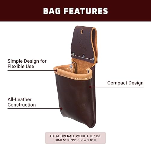 Miniatura 3 de Occidental Leather Pro Leather Utility Bag - 1 bolsillo - Simple y compacto - Fabricado en Estados Unidos