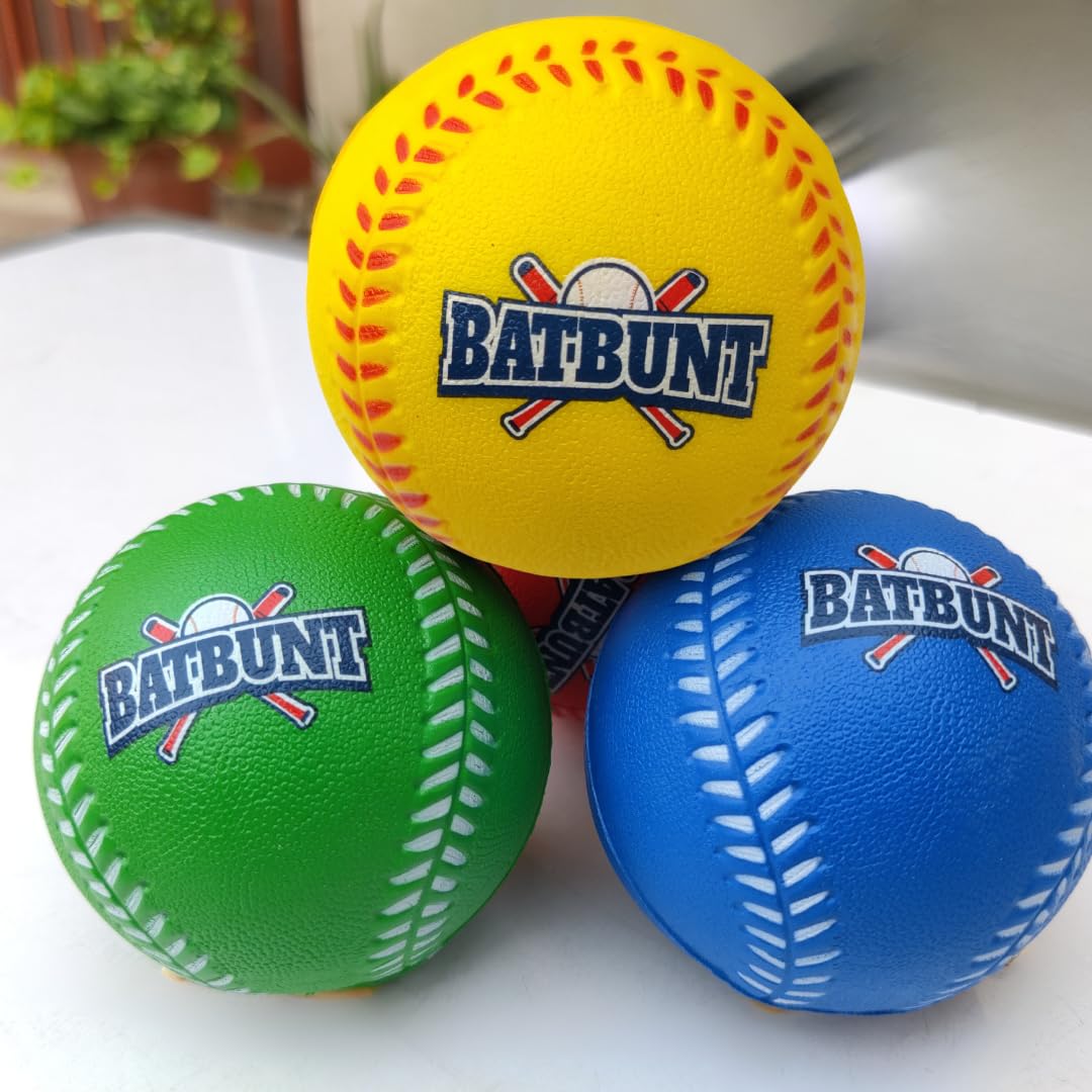 Pelotas de béisbol de espuma para niños, jugadores adolescentes, pelotas de entrenamiento de práctica blanda para golpear o reemplazar pelotas suaves – 4 unidades (rojo, azul, amarillo, verde) 7
