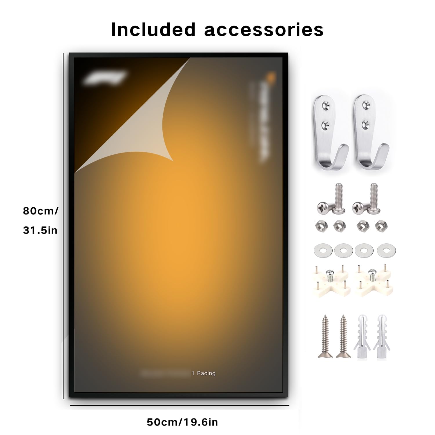 JKZUZU Display Wallboard for Lego Technic 42141 McLaren F1 Building Blocks,Adult Collectibles Wall Mount for Lego Car(No Car Included)