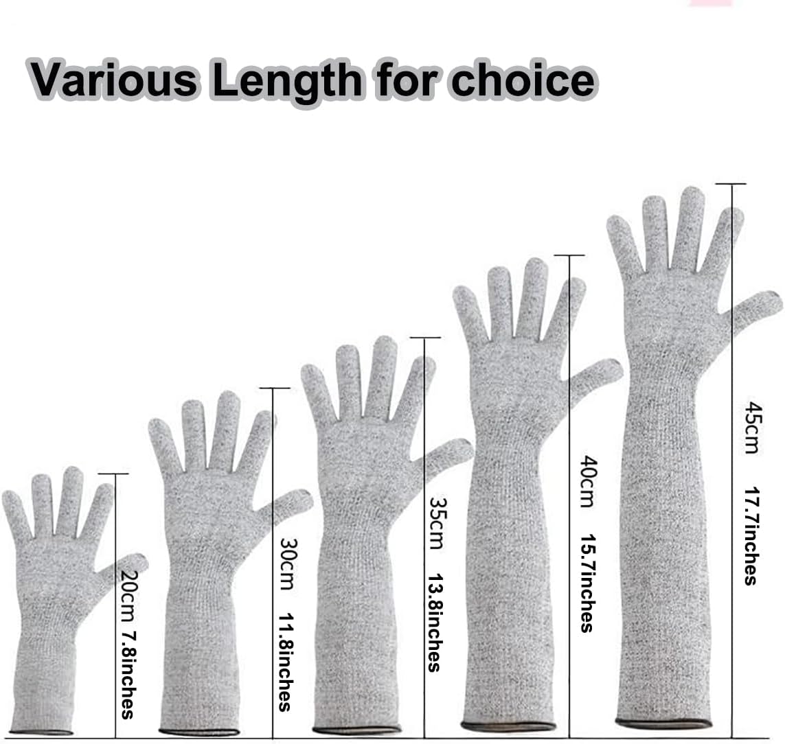 Flexible Pet Handling Sleeves Cat Shower Gloves, Cat Grooming Arm Sleeves, Anti-Scratch & Bite Resistant Protective Sleeves for Cats Puppy Birds (45CM/17.7") image 5