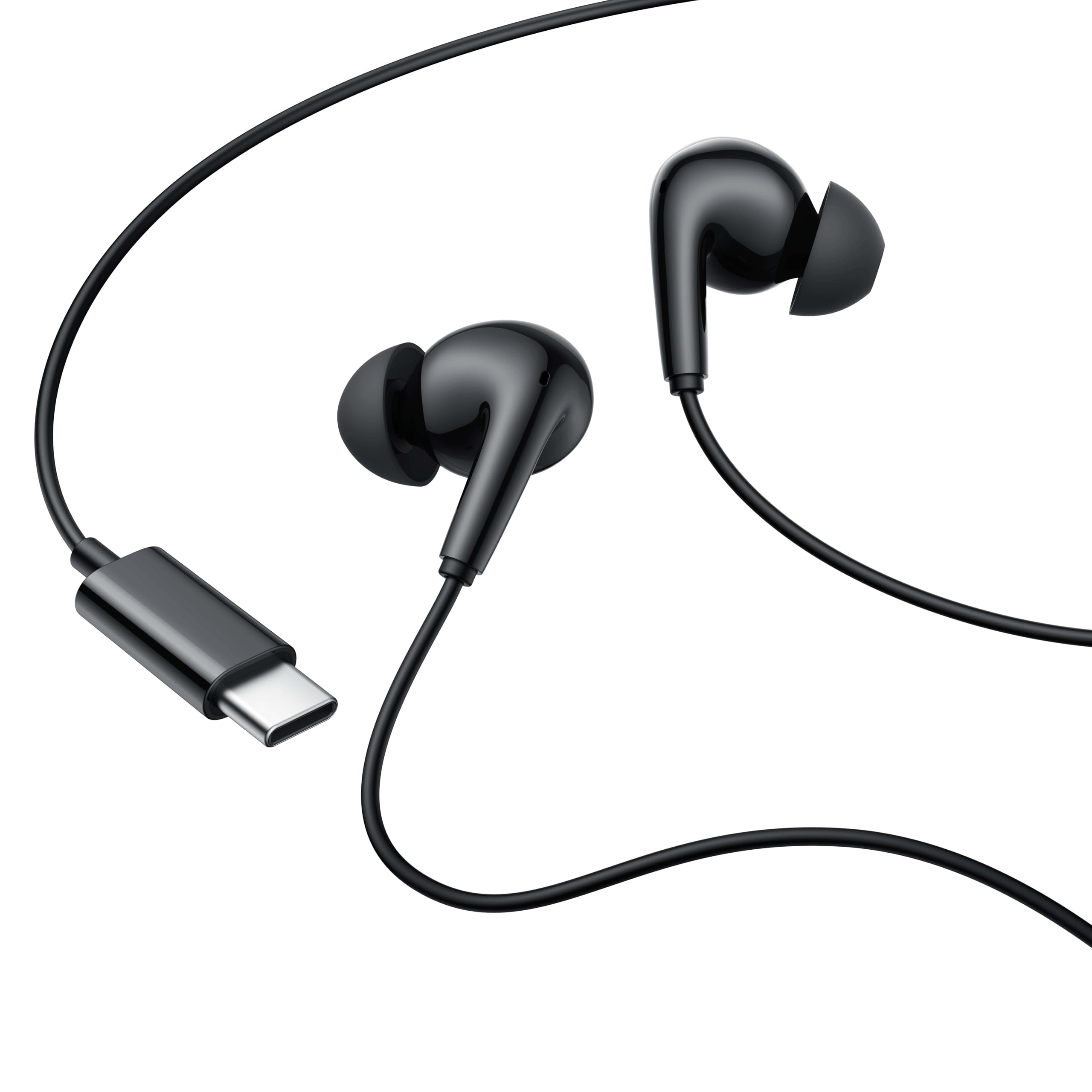 Edifier P230 USB-C Wired Earphones, Hi-Res Audio, 12.4mm Dynamic Driver, IP54 Water Resistant, Black — Amazon image 3