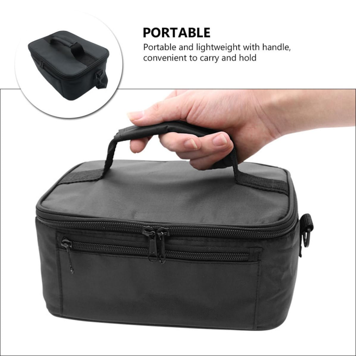 SHINEOFI Bolsa Térmica Porta Alimentos de 20l Aislamiento Grueso de Tela Oxford, Fácil de Limpiar Asa, Adecuado para Camping y Picnic