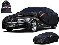 Vista 41 de Kayme - Cubierta completa impermeable de 6 capas p/automóvil apta p/todo clima, protección p/exteriores contra lluvia, rayos UV, algodón