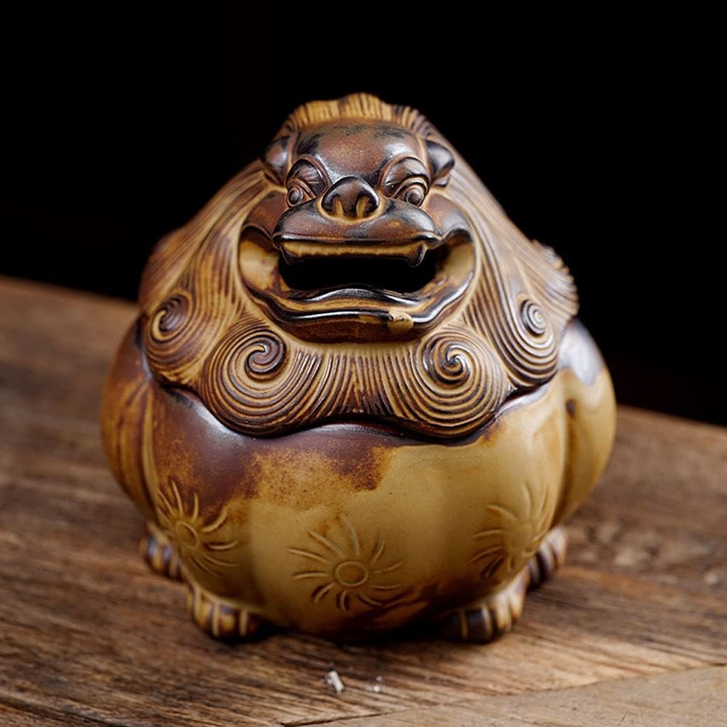 Incense Holder Incense Burner Retro Incense Burner Sandalwood Incense Burner Household Aromatherapy Incense Burner Ceramic Auspicious Beast Incense Burner Ornaments Incense Burner