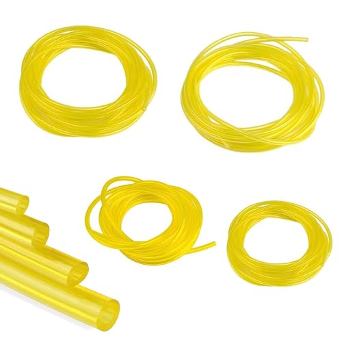 Tuyau Essence 1m + 12 Clips Ressort – Kit Durite Carburant 5mm Intérieur Pour Tronçonneuse, Débroussailleuse, Tondeuse