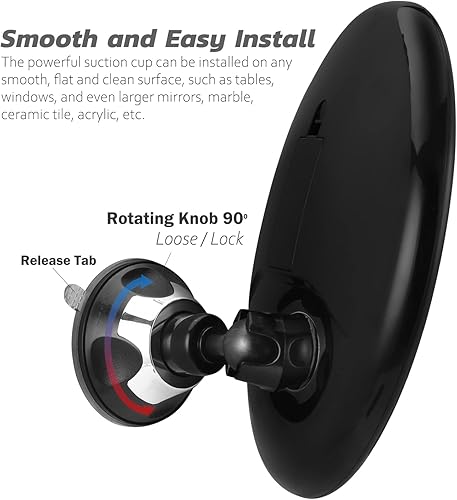 Miniatura 4 de 10 espejos de aumento con luz, espejos de maquillaje de 7.9 pulgadas, lupa iluminada y ventosas, espejo de maquillaje iluminado fácil de manejar,