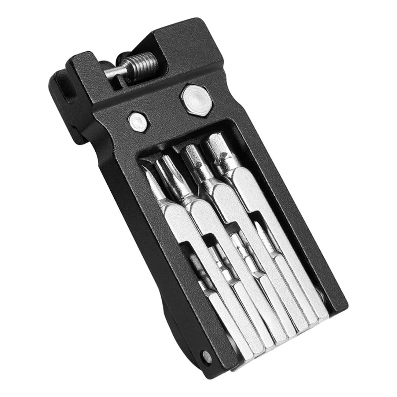 GuDoQi Outil Vélo Multifonction 19-en-1 – Acier Chrome-vanadium – Compact, Pliable – Clés Allen, Dérive-chaîne, Démonte-pneus