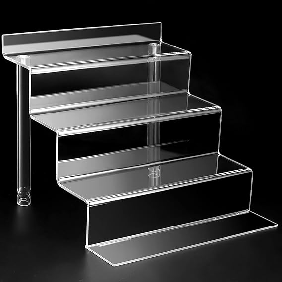 Acrylic Risers Display Stands, 9” Perfume Organizer, Clear Acrylic