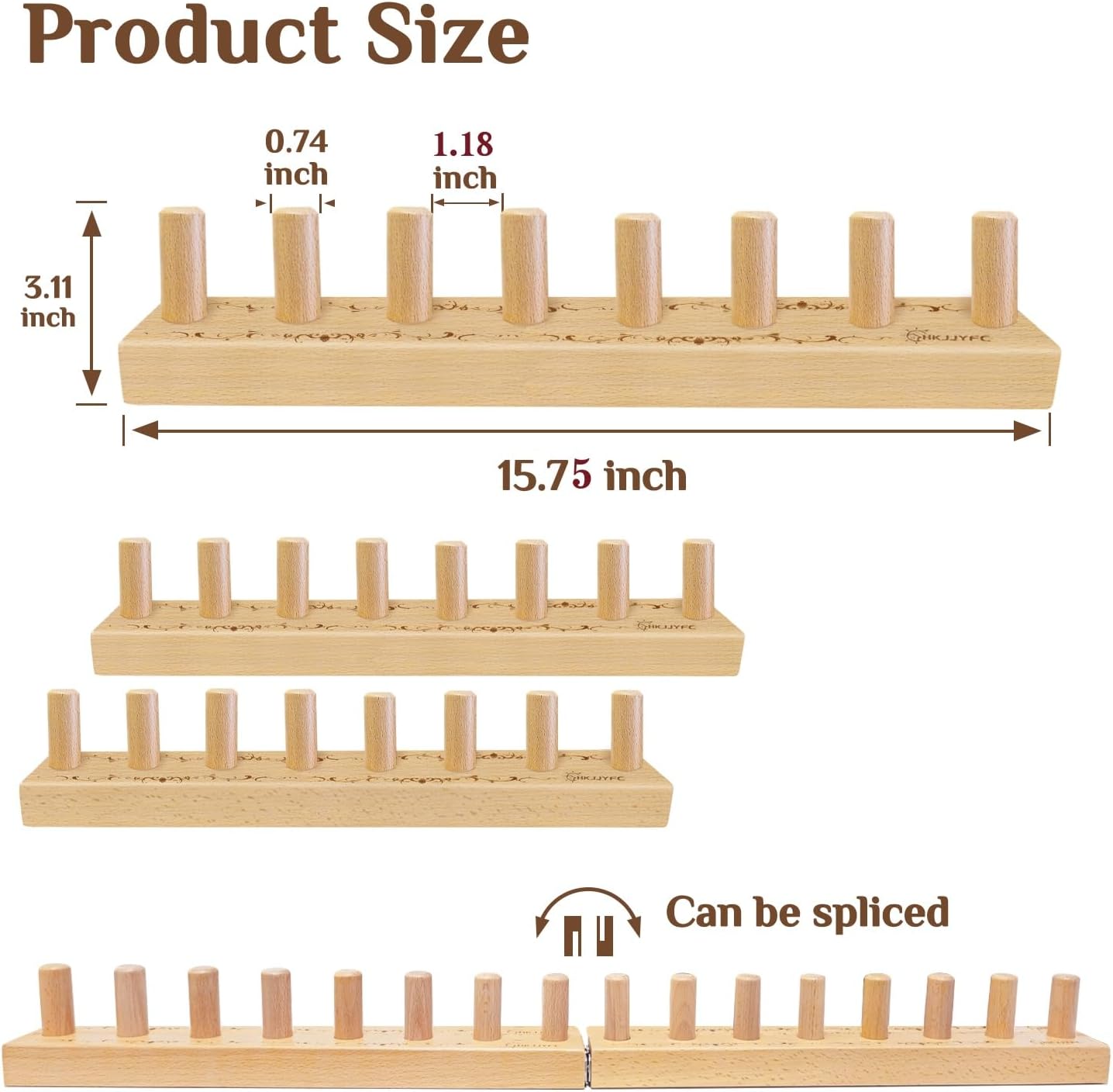 Similar product HKJJYFC 31.5'' Chunky Yarn Loom -Wooden Blanket Making Kit for Adults -Hand Knitting Yarn Chunky for Blankets- Beech Wood Loom for Blanket Adjustable Size