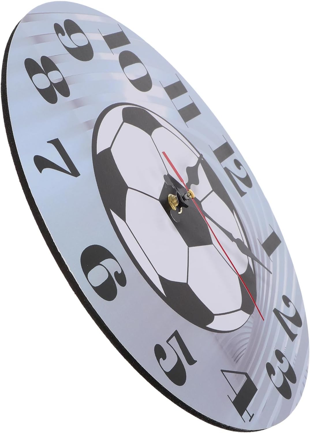 Soccer Ball Wall Clock Silent Non-Ticking Round Decorative Clock for Bedroom Living Room Kitchen Sports Theme Home Décor