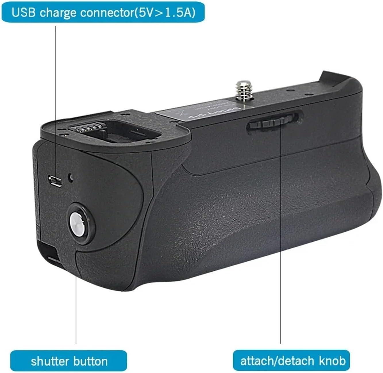 Battery Grip, BG-A6000 Vertical Battery Grip Holder,Compatible for Sony A6300 A6000 A6400 A6100 Camera Work with NP-FW50,for Parts