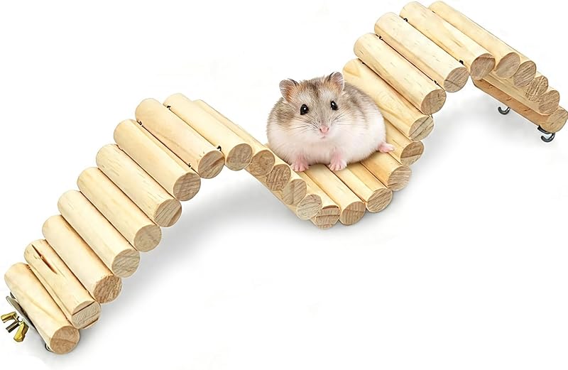 Ponte de Madeira Flexível para Hamsters e Pequenos Animais Hamiledyi M34 40 x 6 cm