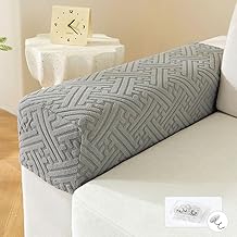 FANSU Housse de Fauteuil et Canapé Extensible Couvre Accoudoirs Lot de 2 Protection Antidérapante pour Accoudoir de Canapé Housses D'accoudoir (Gris Foncé)