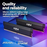 Vista 6 de Crucial Pro DDR5 RAM Kit de 64GB (2x32GB) 6400MHz CL40, Memoria Gaming de Escritorio con Overclocking, Compatible con Intel XMP 3.0 y AMD Expo
