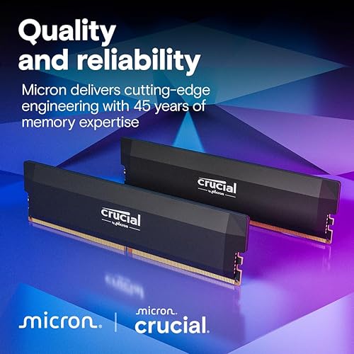Miniatura 6 de Crucial Pro DDR5 RAM 64 GB Kit (2 x 32 GB) 6400 MHz CL40, memoria para juegos de sobreaceleración de escritorio, compatible con Intel XMP 3.0 y AMD
