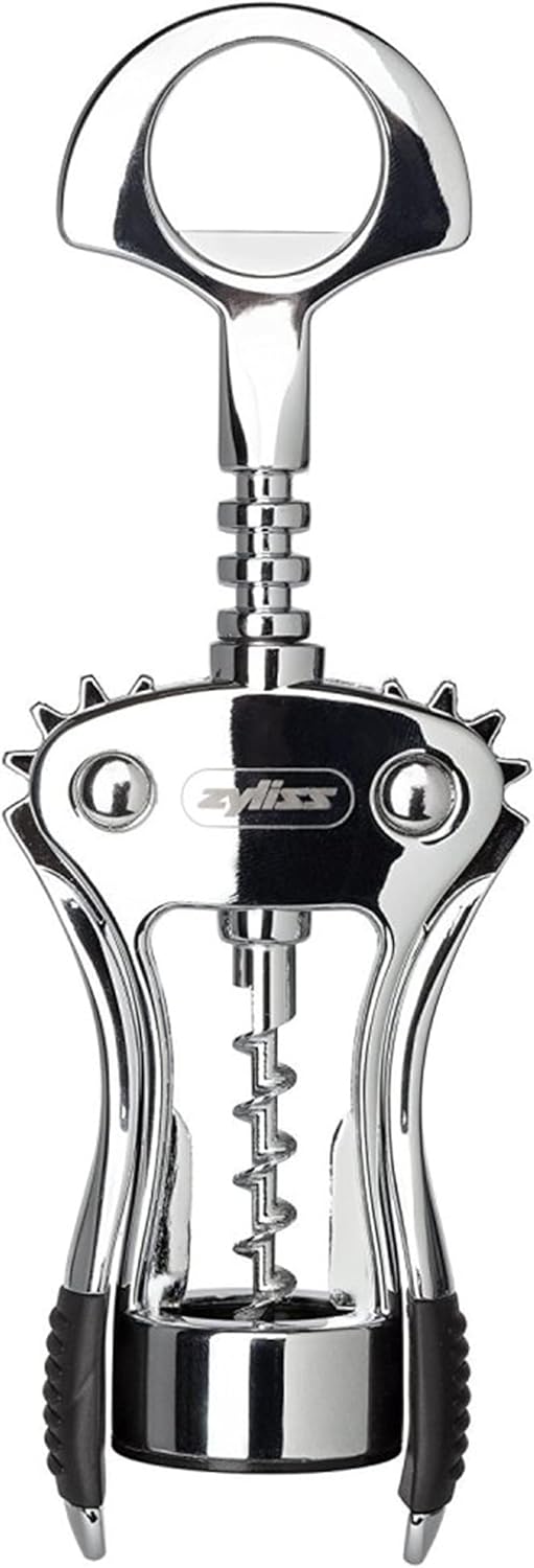 Zyliss Stainless Corkscrew & Bottle Opener - Wine Corkscrew & Beer Bottle Opener with Rubber Handles - Dishwasher-Safe Kitchen Tool & Gadget