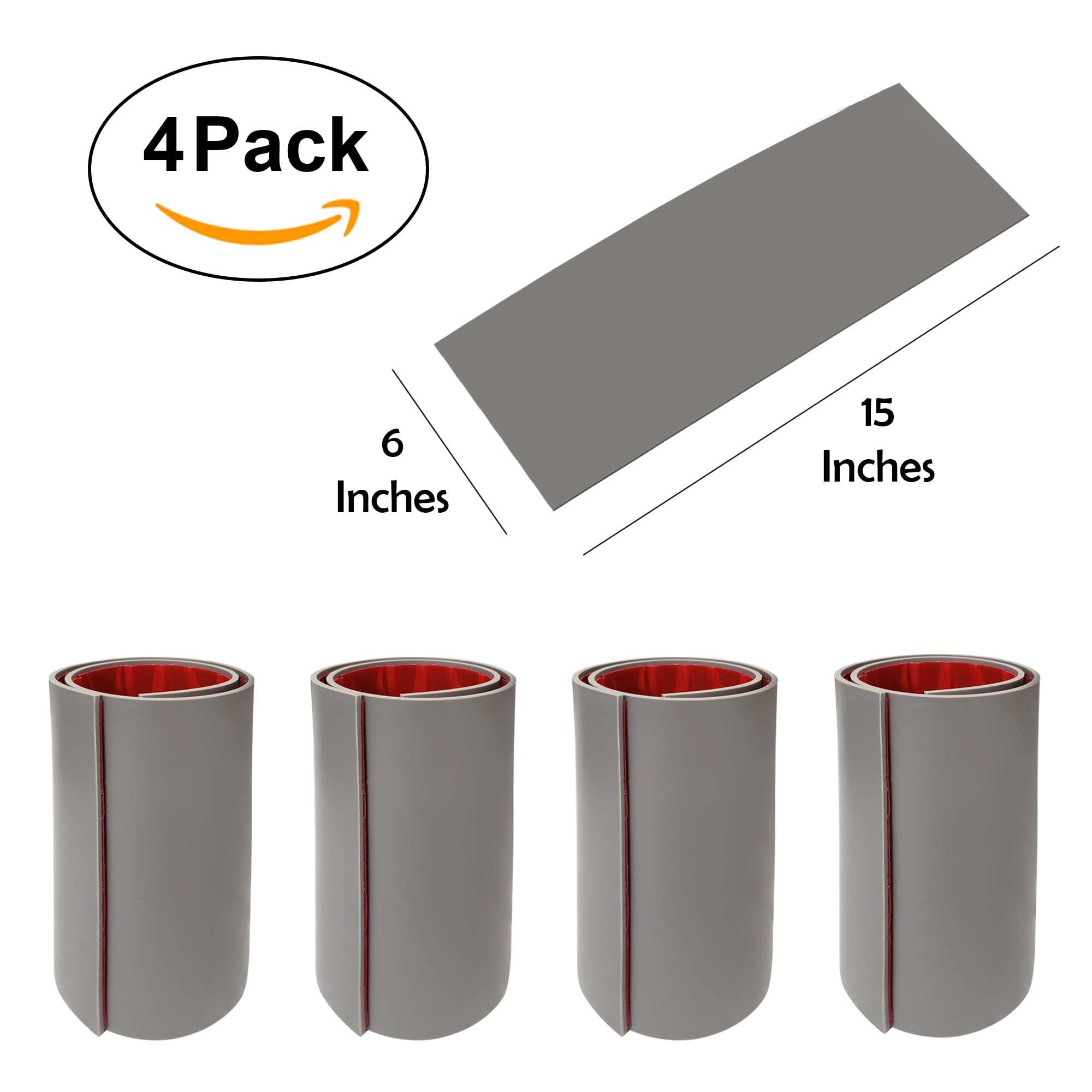 Rubber Bond Garage Wall Protectors (6 Pack) - 2.75x15 Inch Self-Adhesive Strips, Anti-Scratch Bumpers For Car Doors