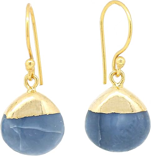 Miniatura 107 de Gempires - Pendiente de gancho de pera natural, pendiente de meditación, joyería hecha a mano, regalo para ella