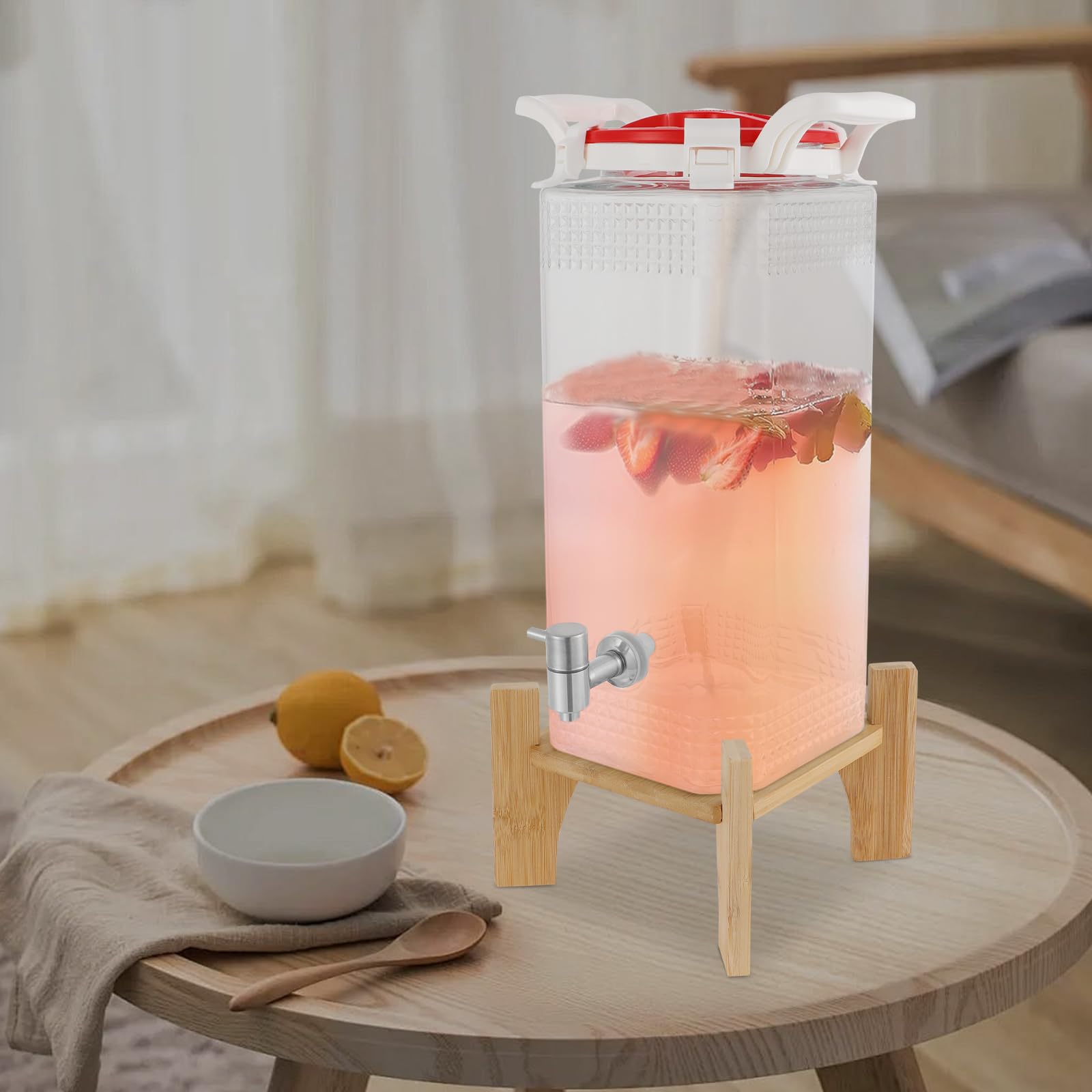 Dispenser per bevande, dispenser per succhi con supporto e rubinetto per buffet, hotel, ristoranti, capacità: 10 kg