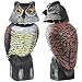 MagiDeal 2pcs Grande Realista Búho Señuelo W/Giratoria Cabeza Pájaro Cuervo Scarer Espantapájaros